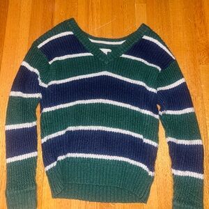 Blue,green,white knitted sweater from American eagle.